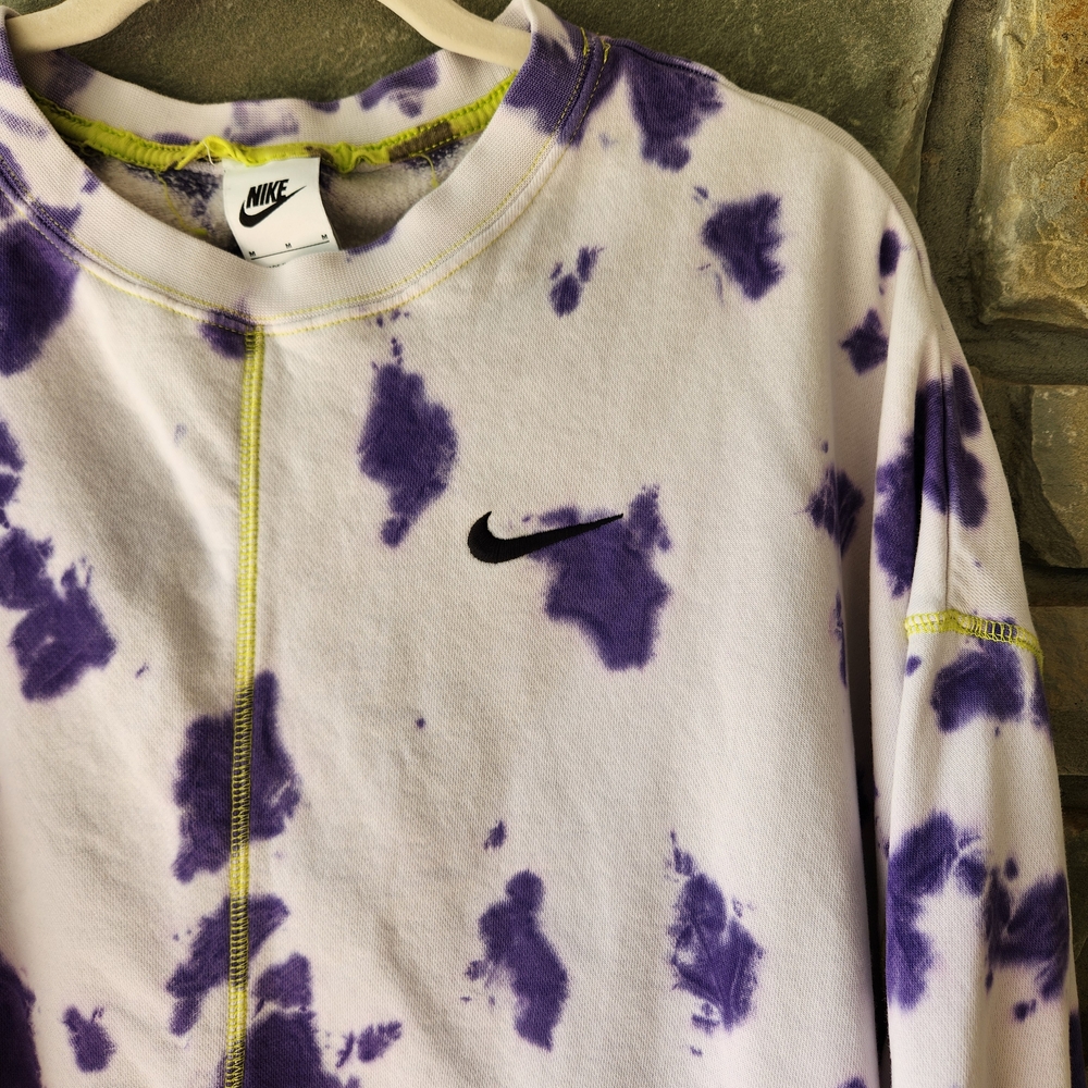 Nike Women's Purple Tie-Dye Sweatshirt - Picture 3 of 7